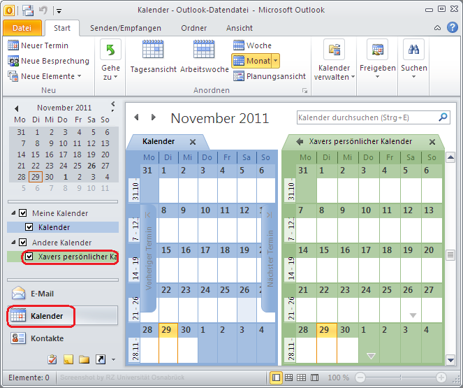 SOGo-Kalender in Outlook 2010/2013 einbinden - Rechenzentrum 