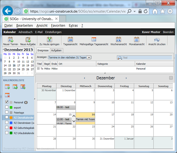 SOGo-Kalender in Outlook 2010/2013 einbinden - Rechenzentrum